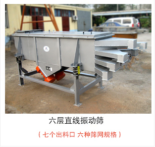 六層直線振動(dòng)篩加裝制成裝置，灰色油漆出口產(chǎn)品