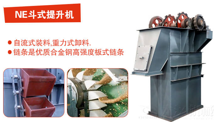 斗式提升機有：板鏈式，皮帶式等多種形式主要依靠料斗完成物料的提升目的。